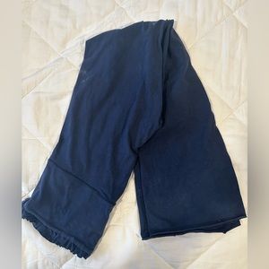 Navy solow leggings with fold over ruffle